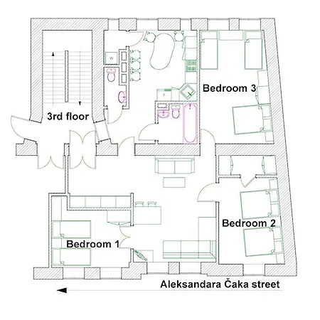 Apartman Aleksandra Caka 65 Riga